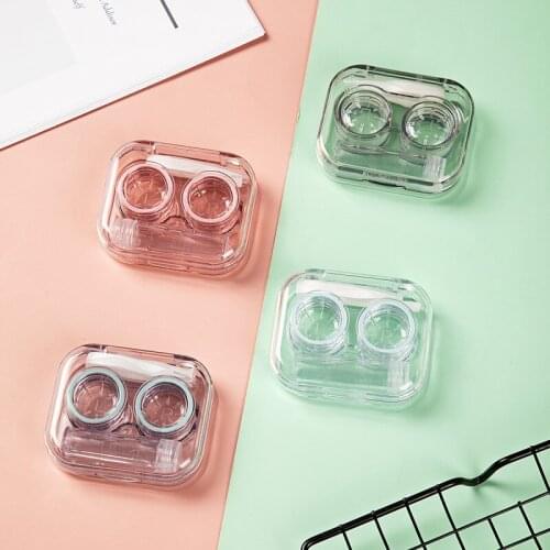 Contact Lens Box Portable Transparent Mini Simple All-in-one Pupil Box Without Screwing The Lid on The Partner Box