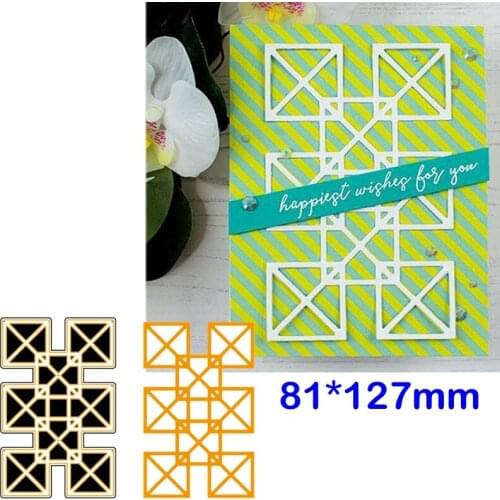 Squares Pattern Metal Cutting Dies Pattern Die Cuts For Card Making Scrapbooking Decoration Crafts New 2019