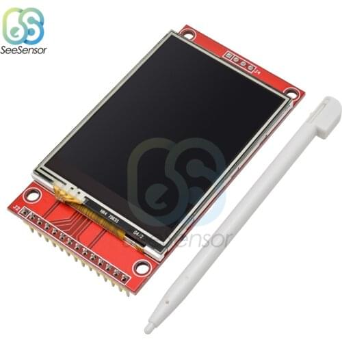 2.4 inch 240x320 SPI TFT LCD Serial Port Module 5V/3.3V PCB Adapter Micro SD Card ILI9341 LCD Display White LED for arduino