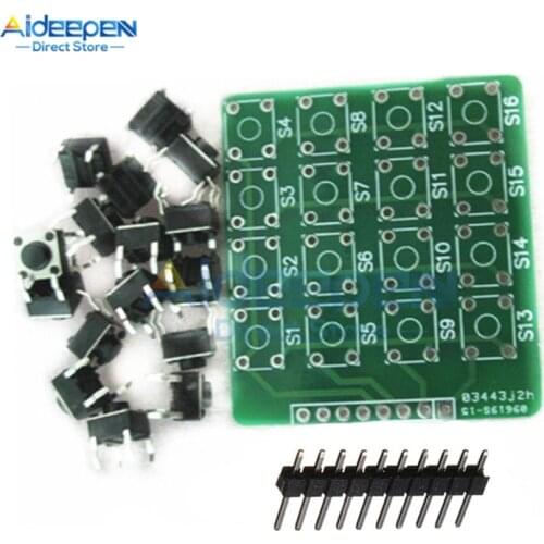 8 Pin 4x4 4*4 Matrix 16 Keys Button Keypad Keyboard Breadboard Module Mcu For Arduino DIY Kit