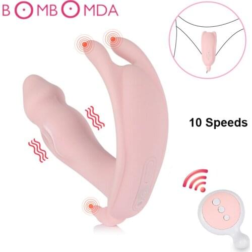 Wearable Butterfly Dildo Vibrator Vibrating Panties Sex Toys for Adults Women Wireless Remote Control G Spot Clitoris Massager
