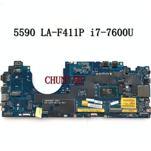 I7-7600U DDM80 LA-F411P FOR Dell Latitude 5590 laptop motherboard CN-0XPMY5 XPMY5 8GRW7 mainboard BRAND NEW 100%tested