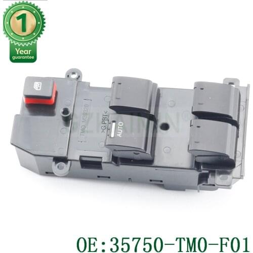 New car Power Window Master Control Switch 35750-TM0-F01 For Honda City 35750TM0F01