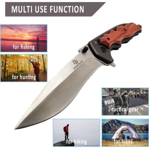 Knife 5Cr15MoV stainless steel sharp folding knife camping outdoor hunting knife barbecue tool