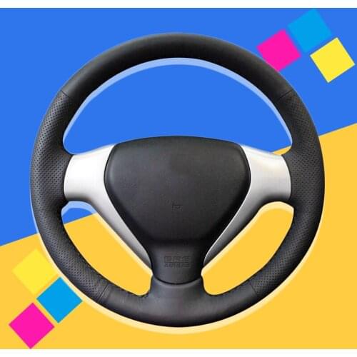 Auto Braid On The Steering Wheel Cover for Honda City 2007-2008 Fit 2007-2008 Jazz 2007-2008 DIY Car Covers Interior Accessories