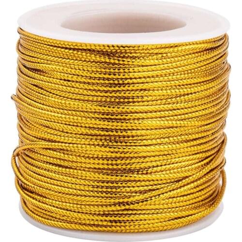 100m/roll 1mm Jewelry Braided Thread Metallic Cords Threads for String Jewelry making DIY Bracelet Crafts Accessories