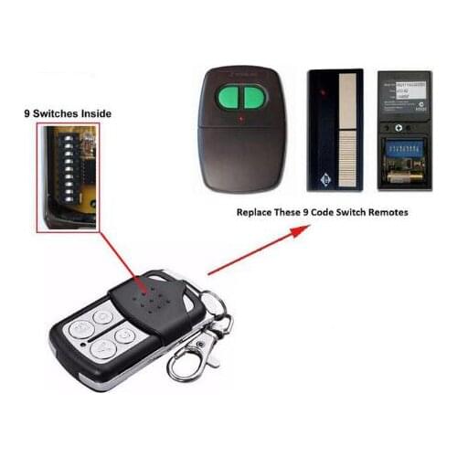 Remote Control compatible with ACCENT Garage Doors CAD602 B&D Homelink 9 switch fine