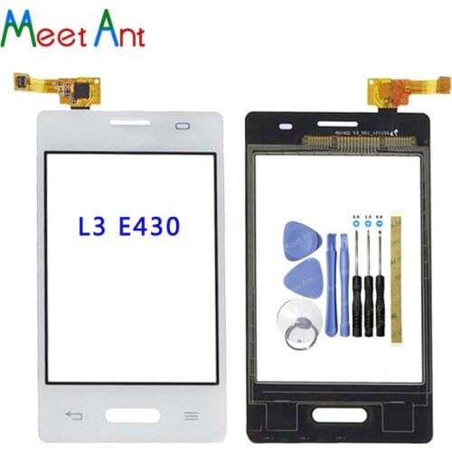 Replacement high Quality 3.2" For LG Optimus L3 II E430 E425 and Dual E435 Touch Screen Digitizer Sensor Outer Glass Lens Panel