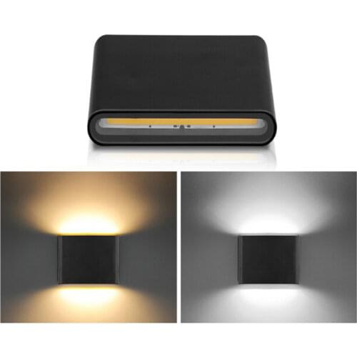 LED Wall 12W COB Sconce Waterproof Wall Lamp Aluminum Up an down dual head Cube lighting fixture indoor Outdoor light