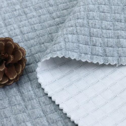 Checkered Polyester Jacquard Waffle Knitted Fabric Home Textile Quilted Fabric Baby And Childrens Clothing 50X160cm/PCS TJ4379