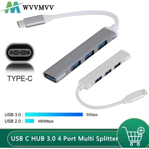 USB C HUB 3.1 Type C 4 Port Multi Splitter Adapter OTG For Xiaomi Lenovo Macbook Pro Air PC Computer Notebook Accessories