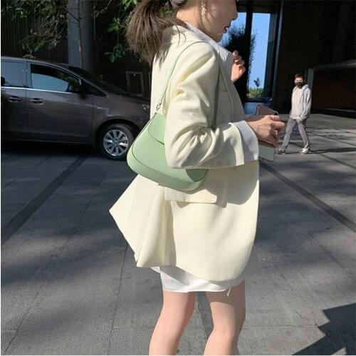 2021 Autumn Women Fashion Lapel White Jackets Chic Button Office Blazers Solid Ladies Elegant Versatile Outwear casaco feminino