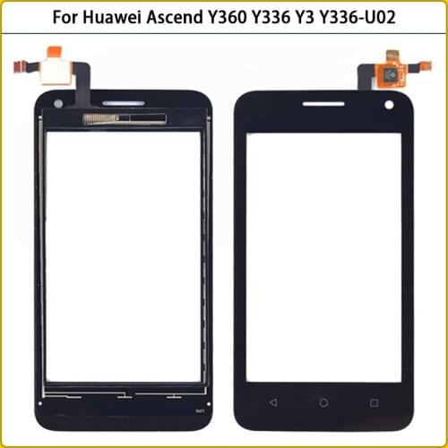 10PCS New TouchScreen For Huawei Ascend Y360 Y336 Y3 Y336-U02 Touch Screen Panel Digitizer Sensor LCD Front Glass lens Replace