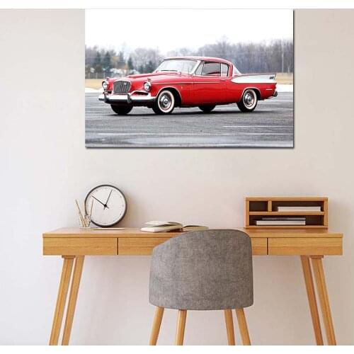 1957 Studebaker Golden Hawk Car Wallpaper Vehicle Posters and Prints Canvas Wall Art Modern Painting for Home Decor