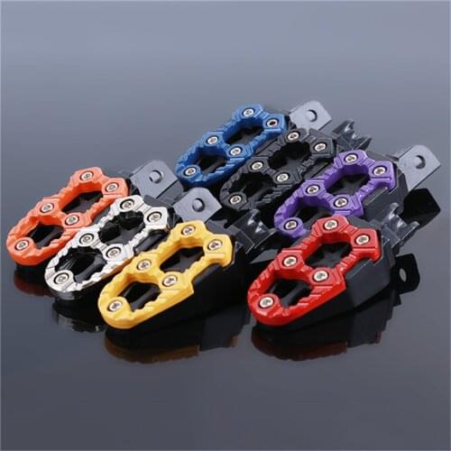 2pcs Motorcycle Billet MX Wide Foot Pegs Pedals Rest Foot pegs Motorcycle Irony Wide Motocross Black Aluminium Pads