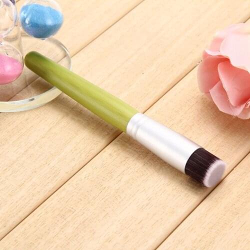 2016 Makeup Set Brushes New Pro Makeup Cosmetic Brush Green Bamboo Handle Flat Head Powder Brush Make Up Brushes Free Shipping