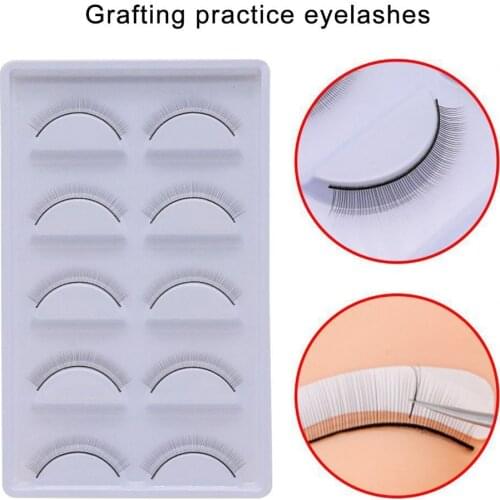 5Pairs/Box False Eyelashes Fine Craftsmanship Convenient Fiber Makeup Extensions Eye Lashes for Practice