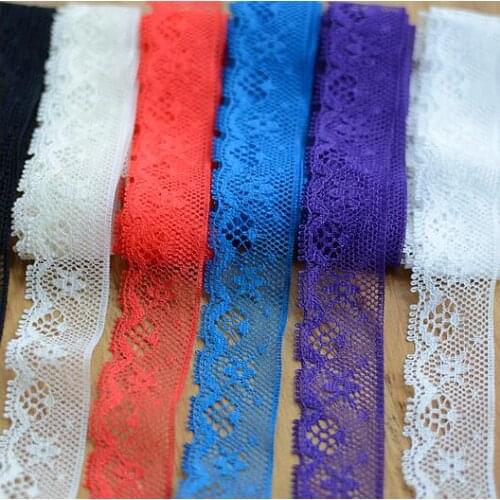 6 Meters 20mm Width Lace Trimming Fabric Garment DIY Hair Accessories Craft Polyester Lace Trim