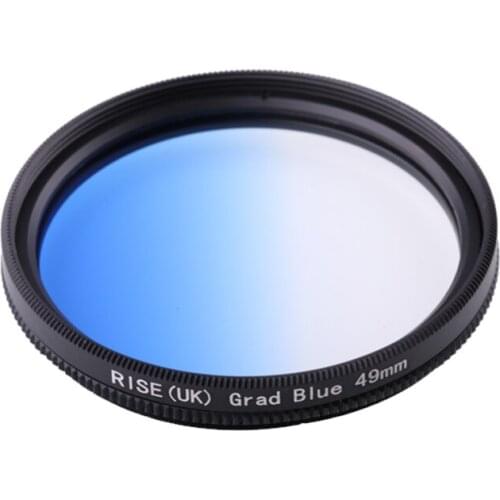 Camera Filter 49mm Gradual Blue color lens Filter for Nikon D3100 D3200 D5100 SLR Camera lens