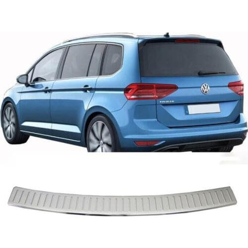 Rear Bumper Sill Cover S. Steel Rear Bumper Protector Rear Bumper Guard for Volkswagen Touran III 2015 2016 2017 2018 2019 2020