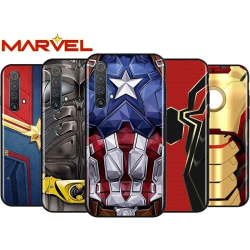 Avengers Hero Marvel for OPPO Realme V15 X5 X3 X50 X7 X2 C17 C11 C3 C2 7 7i 6 6S 6i 5 3 2 Pro Soft Black Phone Case