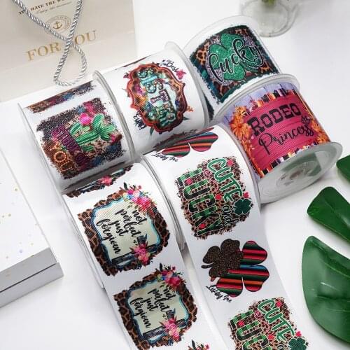 Cartoon Grosgrain/Satin Ribbon Cartoons Printed Ribbon For Crafts Decoration Bow 10Yards 47914