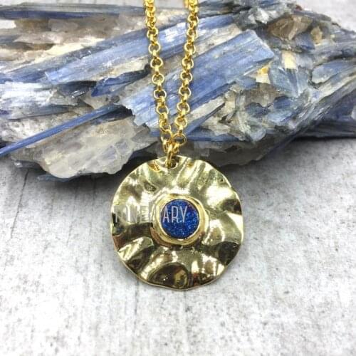 10Pcs Crystal Gold Plating Irregular Surface Round Shape Chains Necklaces Copper Chains Necklaces Online 18inch-32inch NM4859