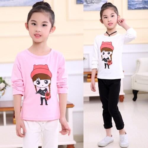 2020 New girl brand T shirt spring fashion Long sleeve shirt Cotton sports Print Lovely girl top&tees baby clothes kid clothing