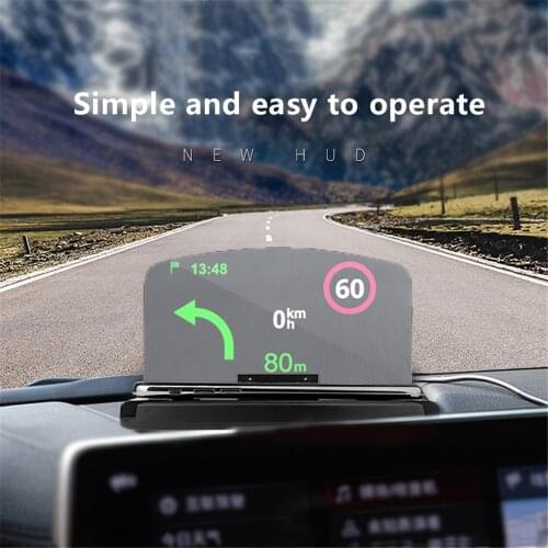New! Wireless Charger HUD Head Up Display Holder Mobile Phone GPS Navigation Car Speed Projector Car Charging Stand
