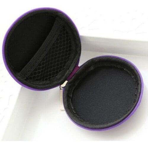 New Black Zipper Waterproof Desk Clip Holder Storage EVA Earphone Wire Box(Without Earphone) Data Line Cables Box 8x3.2cm