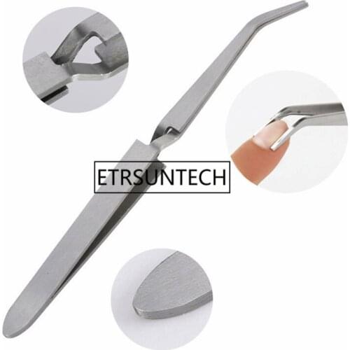 Stainless Steel Nail Art Shaping Tweezers Multifunction Cross Nail Clip Manicure Tools Fashion New Nail Form F1653