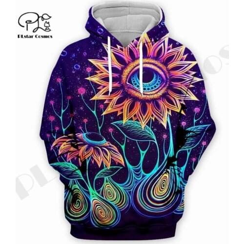 PLstar Cosmos 3Dprint Newfashion Flower Hippie Art Harajuku Unique Streetwear Funny Awsome Casual Hoodie/Sweatshirt/Zip S-4