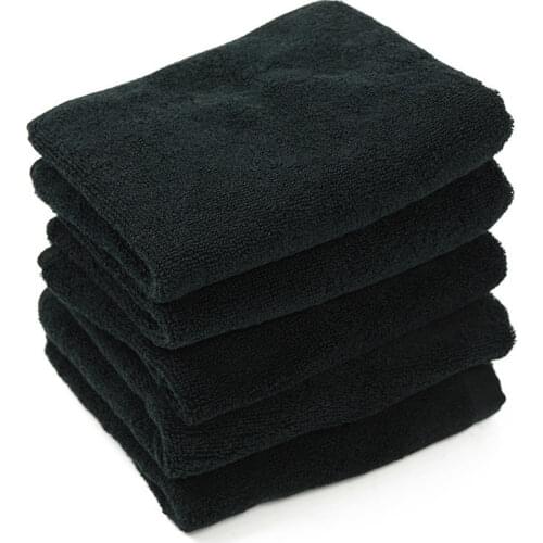 5 Pcs/lot New Simple Solid Black Face Towels 100% Cotton Hand Towel High Quality Luxury Hotel Bath Towel For Adults 34*70cm