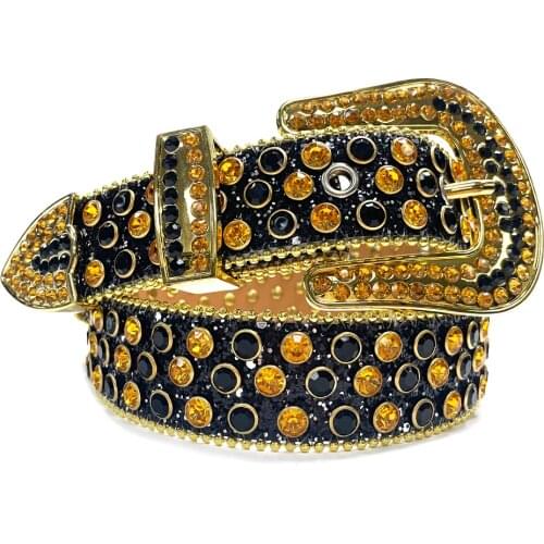 Luxury Brand Belt Rhinestone Belt Premium Genuine Leather Strap Men Crystal Pin Buckle Designer Jeans Waist Belt Ceinture Femme
