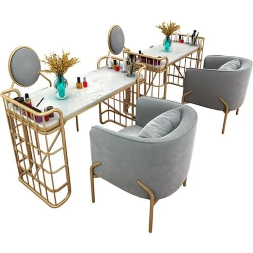 Nordic Nail Art Backrest Manicure Table and Chair, Milk Tea Shop Coffee Shop Casual Sofa Chair Stool