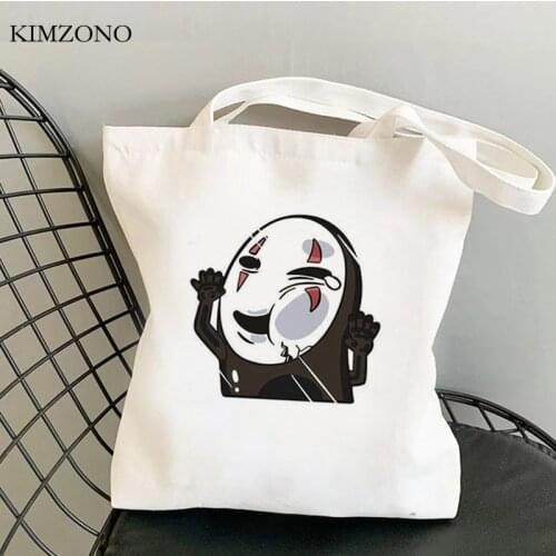 Spirited Away Faceless shopping bag eco bolsa bolsas de tela shopper shopper reusable bag foldable net cabas