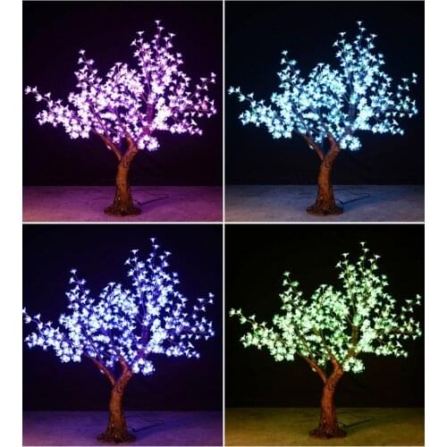 Outdoor RGB color LED Cherry Blossom Christmas Tree lamp 1.5M 432 led bulds Xmas tree Light for garden Festival Decor