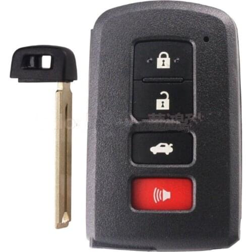 DAKATU Replacement New Smart Remote Key Shell 4 Button for Toyota Camry Hybrid Avalon Corolla Highlander RAV4 wtih TOY12 Blade