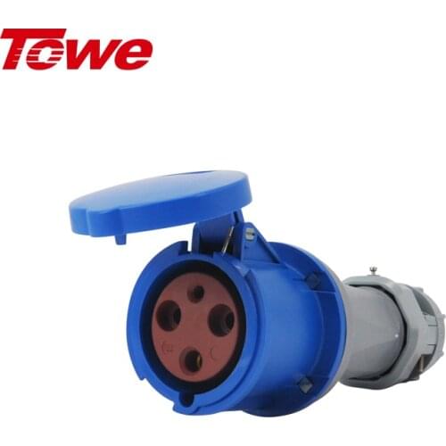 Towe Industrial Connector plug & socket 63A 3 4 5pins 2P+E Male and female set IP44 Waterproof