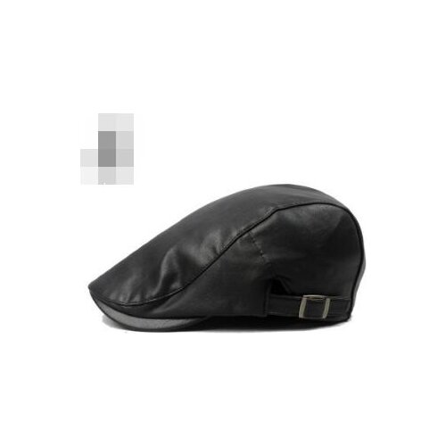 1pcs/lot Winter Autumn Artificial PU Leather Beret Hats man casual solid pu berets male pu cap