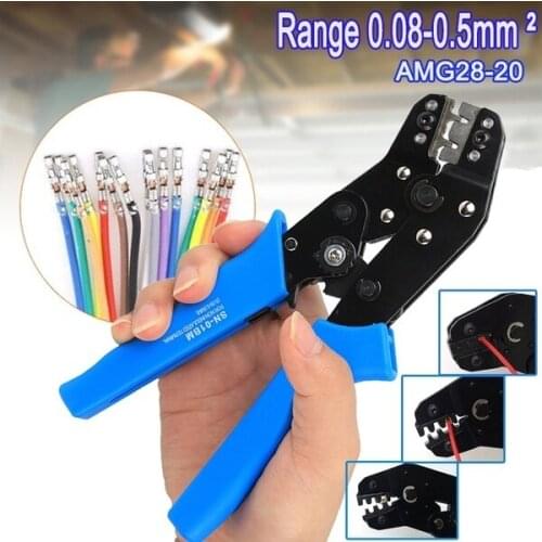 1PC SN-01BM Crimping Tool Press Plier Crimping Range 0.08-0.5mm /AMG28-20 For PH2.0/XH2. 54/JST Terminals