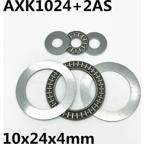 10pcs AXK1024 +2AS Thrust Needle Roller Bearing 10x24x2 mm Thrust Bearing Brand New High quality