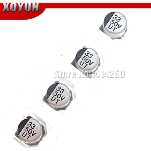 10PCS Electrolytic capacitor 50V33UF 6.3*7.7mm SMD aluminum electrolytic capacitor 33uf 50v