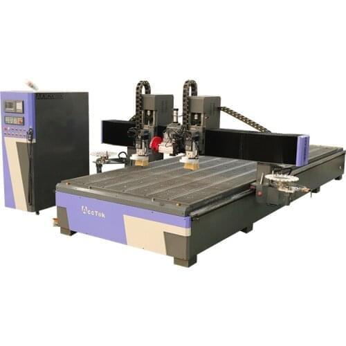 24pcs carousel tool change atc large size woodworking cnc router 2060 servo for large cabinet production