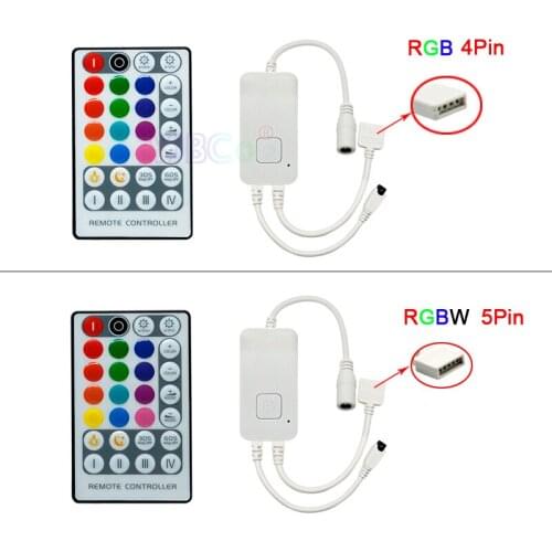 28keys WiFi Tuya RGB/RGBW LED Controller IR Remote Voice Control backlight Lighting Build Mic work with Alexa Echo/Google Home