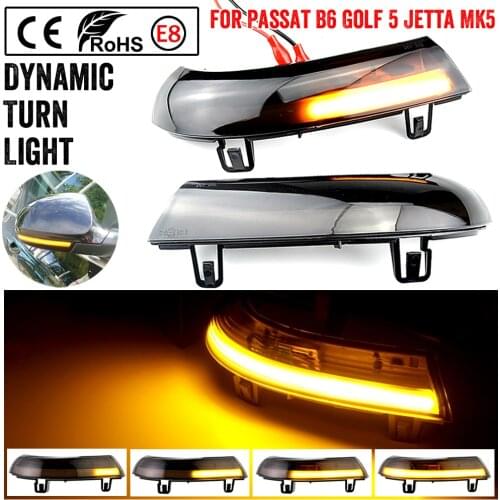 2x Side Mirror indicator Light Dynamic Blinker LED Turn Signal Light For VW Golf 5 Jetta MK5 Passat B6 GTI Sharan Led Car Light