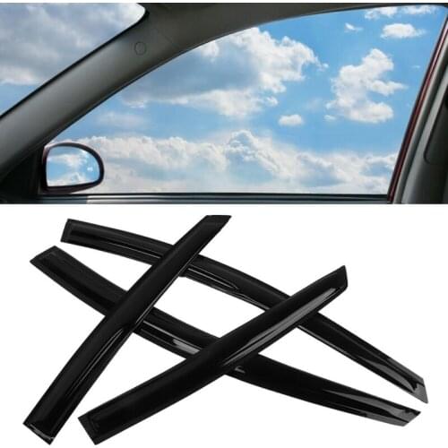 3D Style Smoke Window Visor Shade 12-18 For Ford Focus 4Door Hatchback ST Wavy