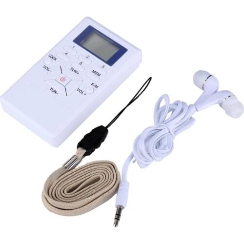 Portable Mini Digital Stereo LCD Frequency Modulation Car FM Radio Digital Signal Wireless Receiver Player With Earphone