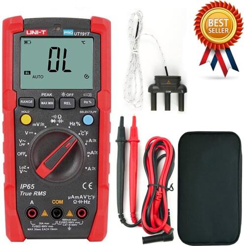 UNI-T UT191E UT191T Digital Multimeter DC AC voltage Current meter Capacitance Resistance Duty cycle Diode/Continunity Test