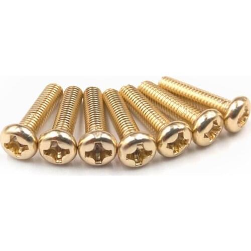 M4 Aluminum Alloy color Phillips Screws Round Head Bolts Cross Slot Screw Bolt Gold